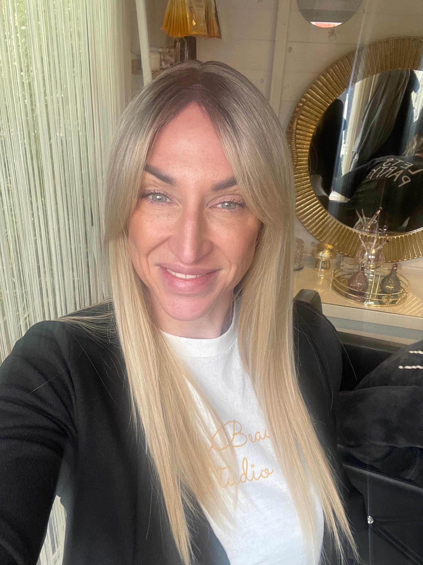 Blonde Halo with Ash root