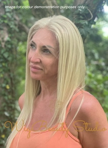 Brianne Human Hair Topper - Baby Blonde