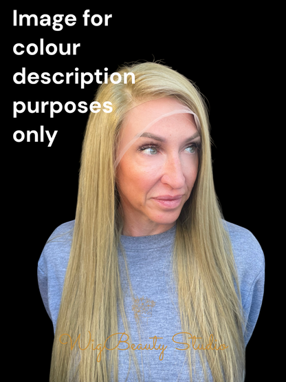 Alecia Human Hair Topper - Dark Caramel Blonde